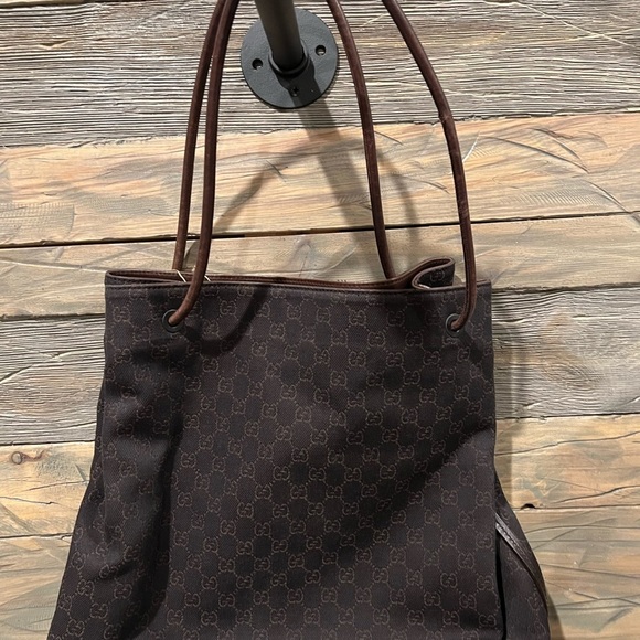 GUCCI Nylon Monogram Gifford Tote Brown - Picture 4 of 12
